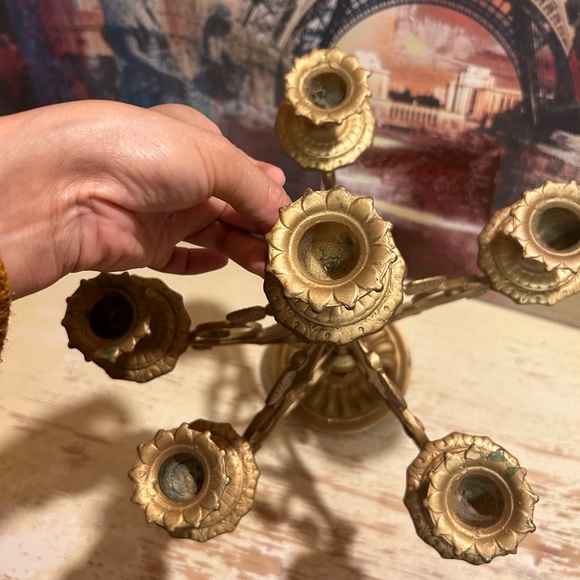 Vintage Victorian candelabra HEAVY - Picture 4 of 13